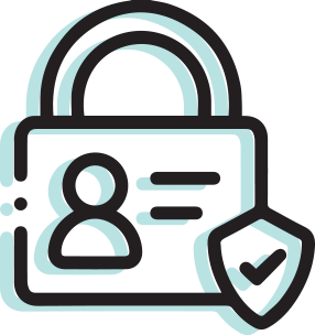 Outline of security padlock.